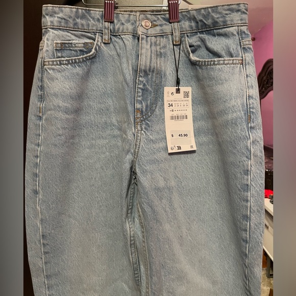 Zara mid rise straight jeans - Picture 2 of 7
